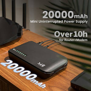 <span class=keywords><strong>SKE</strong></span> Mini DC UPS 20000mAh LiFePO4 5000mAh * 4 pièces sortie cc 5V 9V 12V POE 24Vdc Mini UPS 18W avec type-c pour itinéraire WiFi - Product Image 2
