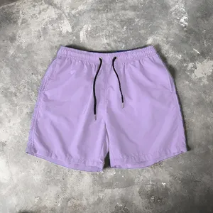 Customized Mens Beachwear Logo Design Swimwear Polyester Short Trunks Summer Solid Board Swimming Beach Shorts