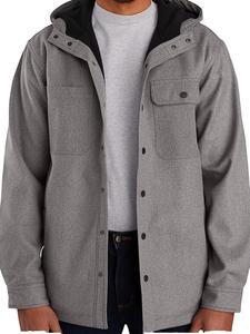 New Autumn Men's Casual Hooded Bomber <b>Jacket</b> Quilted Bonded Front Logo Windproof Breathable Coat - Product Image 1