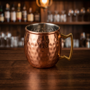 Hammered Mug Copper Plating and Polished Handmade Antique Brass Mug in Bulk - Indian Home Crafts - Product Image 3