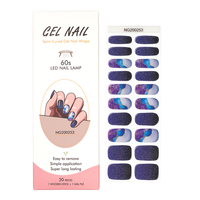 Autocollants d'ongles en gel UV semi-durcis longue durée, très populaires / Tiktok NG200253/NG200254