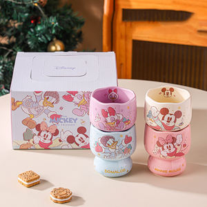 Juego de Tazas de Leche de Cerámica con Diseño de <span class=keywords><strong>Mickey</strong></span> y sus Amigos de <span class=keywords><strong>Disney</strong></span> - <span class=keywords><strong>Taza</strong></span> Infantil con Agarre de Dibujos Animados y Caja de Regalo para Bebés y Familias - Product Image 6