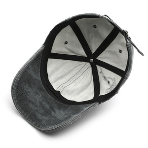 Thiết kế thời trang biểu tượng tùy chỉnh 3D thêu thư rửa bông CHA hat 6 Bảng điều chỉnh cong vành đau khổ <span class=keywords><strong>demin</strong></span> Mũ bóng chày - Product Image 4