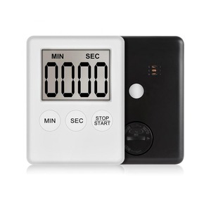 Temporizador de Cocina Digital LCD con Botón Táctil, Temporizador de Cuenta Regresiva, Recordatorio de Cocina, Blanco y Negro - Product Image 1