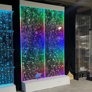 Interior decovative divider LED <b>acrylic</b> floor standing dancing water bubble wall panel - Product Image 5