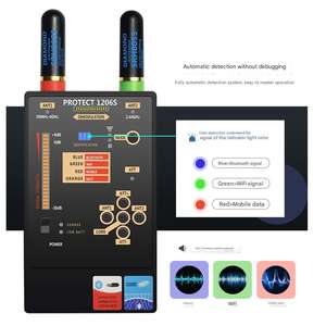 Détecteur de confidentialité PROTECT 1206S, détecte caméra/GPS/piégeur, sensibilité réglable pour la maison/l'hôtel, gadgets anti-espionnage - Product Image 2