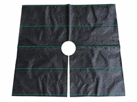 Toile de paillage tissée en PP pour le contrôle des adventices avec trous de plantation prédécoupés, idéale pour les jardins, fermes, plantations de cacaoyers et d'hévéas