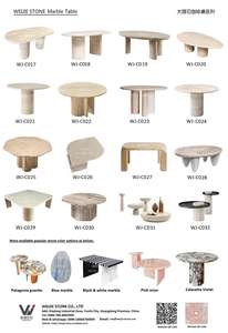 Mesa de Comedor Redonda de Travertino Beige con Pedestal, Diseño Decorativo de Piedra, Estilo Vintage Carlo Scarpa - Product Image 6