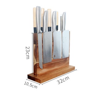 Top Vendeur En Bois Double Face Magnétique <span class=keywords><strong>Couteau</strong></span> porte-bloc Avec <span class=keywords><strong>Planche</strong></span> À Découper - Product Image 3