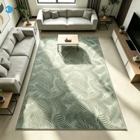 Tapis de décoration élégants pour la maison, tapis jacquard à motif moderne de feuilles sculptées, tapis de sol sculpté, tapis de sol jacquard