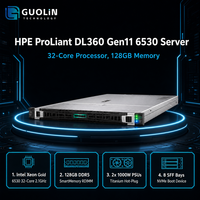 Server Rak Barebone HPE DL360 Gen11 1U Intel Gold 6530 32-Core 128GB DDR5 NVMe Boot 2x1000W RPS yang Dikustomisasi