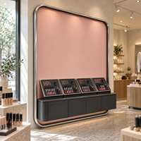 Vitrine de présentation de cosmétiques OEM avec étagères éclairées et armoires de rangement pour les boutiques de produits de beauté modernes