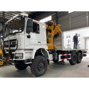 SINOTRUK HOWO 6x6 LHD RHD 20T עצמי טעינה שטוחה משאית עם 10ton מטעין מנוף הידראולי ארוך שקע מנוף משאית - Product Image 3