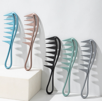 Peigne à dents larges et épaisses pour hommes, finition peinte, couleur nouvelle, pour coiffures 'Oil Head', 'Back Perm' et texture de teinture capillaire, en matériau ABS, portable, Nouvel An