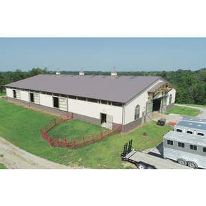 บ้านสําเร็จรูปแพะโรงเก็บโลหะฟาร์มแกะก่อสร้างโครงสร้างเหล็กแพะแกะบ้านไร่ - Product Image 6