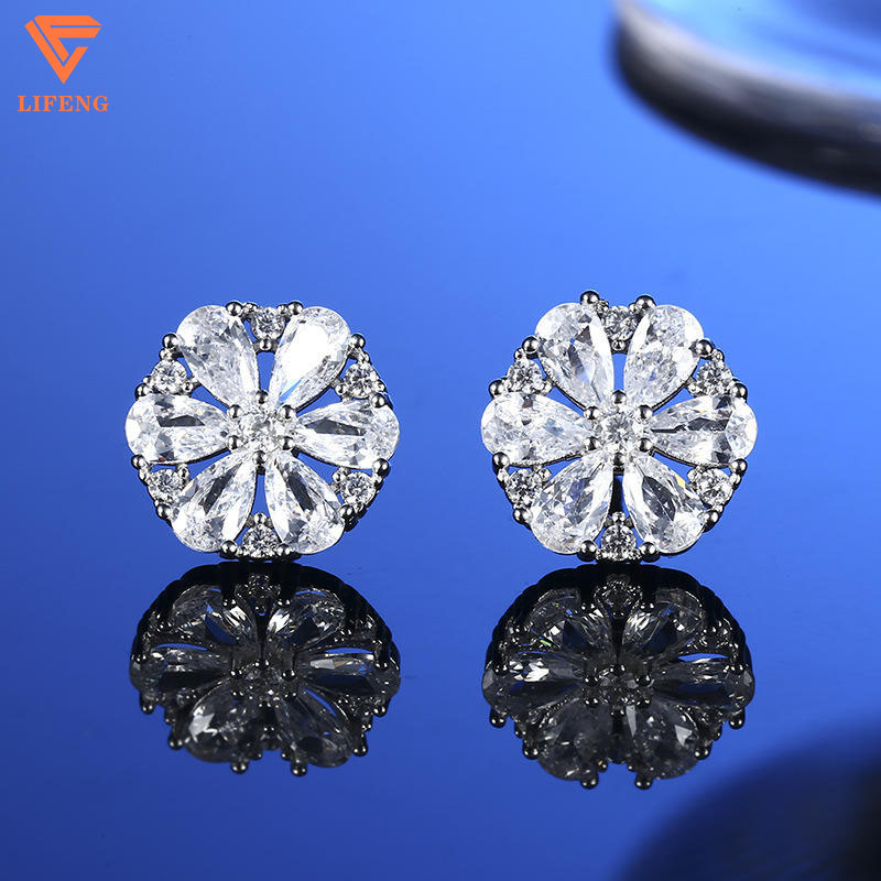 white gold diamond earrings