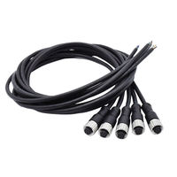 Câble d'extension moulé M12 mâle vers femelle ou femelle vers femelle 2 3 4 5 6 8 12 broches Connecteur M12 IP67