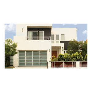 Cadre en alliage d'aluminium noir moderne lumière naturelle <span class=keywords><strong>porte</strong></span> <span class=keywords><strong>de</strong></span> <span class=keywords><strong>garage</strong></span> coulissante <span class=keywords><strong>sectionnelle</strong></span> en verre trempé <span class=keywords><strong>pour</strong></span> Villa Park Farmhouse Home - Product Image 5