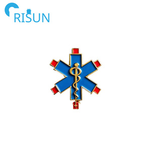 Épinglette de revers en émail en gros, étoile de la vie, <span class=keywords><strong>ambulance</strong></span>, infirmière, logo personnalisé, infirmière, médical, épingles en émail doux et dur colorées, broche - Product Image 3