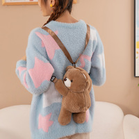 Botu Animal peluche poupée sac à dos Panda raton laveur loup ours grenouille Capybara pingouin éléphant peluche sac à dos doux cadeau pour les enfants