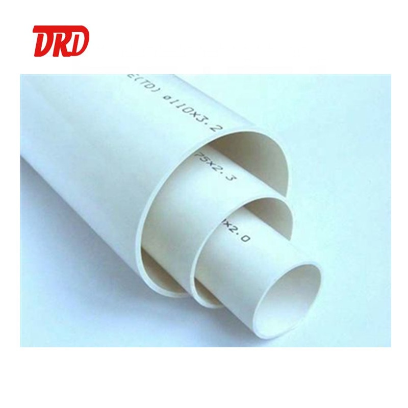 Tubería de PVC grande 100mm/110mm/125mm/400mm/500mm 1.25Mpa u tuberías de agua de PVC