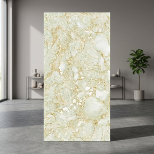 Azulejos de Porcelana Brillante con Efecto Mármol Verde Alexina, 24x48 Pulgadas, Colección Premium de Superficies de Cerámica para Pisos - Product Image 2