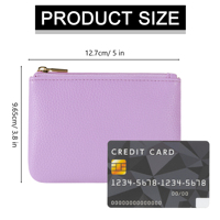 Porte-monnaie portable en cuir PU pour entrepôt, petite pochette zippée avec chaîne, pour hommes et femmes