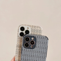 Étui de téléphone tissé tendance pour iPhone 17 16 15 14 13 12 11 Pro Max, protection de l'appareil photo, antichoc