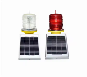 Solar Plastic Aviation Obstruction Light with High-Intensity Prismatic Reflective and Floor <b>Standing</b> Installation - Product Image 2