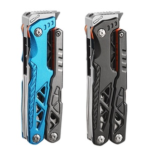 Mini-<span class=keywords><strong>outil</strong></span> multifonctionnel d'extérieur pliable et portable pour le camping, d'urgence, multi-usage, en acier inoxydable avec poignée en aluminium, mesure métrique, OEM - Product Image 5