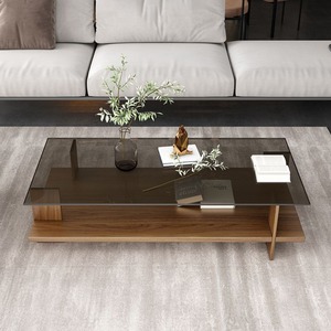 Nuovo Tavolino <span class=keywords><strong>da</strong></span> Caffè di Lusso <span class=keywords><strong>in</strong></span> <span class=keywords><strong>Vetro</strong></span> <span class=keywords><strong>Temperato</strong></span> Stile Nordico 2026, Tavolino Moderno Minimalista Trasparente per Piccoli Soggiorni - Product Image 3