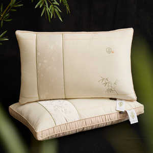 Chinese Style Cotton And Linen Comfort <b>Pillow</b> Rectangle Breathable High <b>Pillow</b> For Adults - Product Image 1