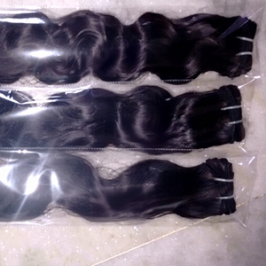 REMI HAIR Best India SMOOTH SOFT Remy Indian Human Hair One Donor 8 Inches <b>Stretched</b> Length Wave Afro Curl <b>Machine</b> Double Weft - Product Image 1