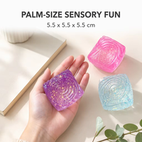 Jouets Squishy TPR Cube Tourbillon à Remontée Lente, Anti-Stress et Anti-Anxiété, Fidget Mochi Sensoriel, 3 Couleurs, Vente en Gros