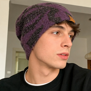 Berretti Invernali OEM ODM in Maglia Vintage Argyle Unisex Oversize Caldi e Morbidi per Viaggi, Climi Freddi e Outfit Casual - Product Image 3