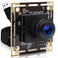 Módulo de Cámara USB con Lente Ojo de Pez ELP de 16MP, IMX298, Gran Angular, Industrial, 4K, Mini Webcam para Raspberry Pi y Computadora