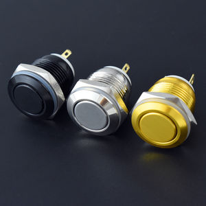 Interruptor de botón <span class=keywords><strong>pulsador</strong></span> de Metal de color dorado IP67/65 12V/220V <span class=keywords><strong>timbre</strong></span> de puerta de voltaje máximo 19mm/22mm/16mm tamaños de orificio de montaje - Product Image 2
