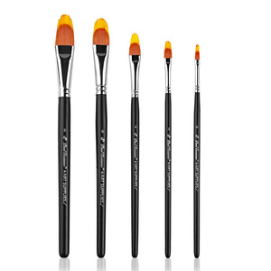 Juego de 5 pinceles de doble capa Paul Cezanne, pinceles profesionales de nailon tipo filbert para <span class=keywords><strong>pintura</strong></span> texturizada creativa - Product Image 1