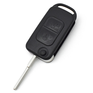 <span class=keywords><strong>Coque</strong></span> de clé télécommande à 2 boutons, type lame à 2 pistes avec trou pour lumière, remplacement pour boîtier de clé de voiture - Product Image 1