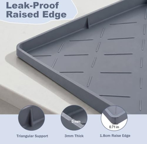 Hot Sale 34" X 22" Anti-slip Silicone Waterproof Under the <b>Sink</b> <b>Mat</b> Custom <b>Kitchen</b> Cabinet Protector <b>Mat</b> with Drain Hole - Product Image 2