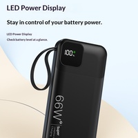 Batterie externe portable ultra-mince 10000 mAh 22,5 W PD à charge rapide, station de charge 66 W pour téléphones portables, iPhone et ordinateurs portables