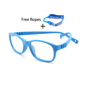EnzoDate Lunettes Garçon Fille Flexibles Sans Vis - Monture Optique Enfants TR90 50/16 Avec Sangle