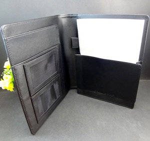 Porte-documents de <span class=keywords><strong>voiture</strong></span> en cuir Pu noir personnalisé Faux cuir <span class=keywords><strong>Organisateur</strong></span> de fichiers de véhicule avec logo deboss - Product Image 1