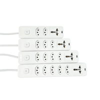 Multiprise blanche 10A 250V Brésil, 4 prises, 3 broches, haute capacité de courant