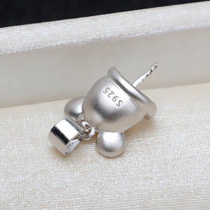 Pendentif souris du zodiaque en argent S925, 8-11 perles, accessoires de bricolage, support vide, 2987, composants de bijoux, tête, cheveux de fœtus - Product Image 4