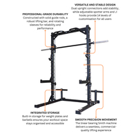 Équipement de Fitness multifonction demi-support de Machine Smith en acier professionnel de haute qualité pour l'exercice accroupi de musculation pour