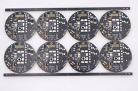 8-Piece Circular Black FR4 High-Precision SMT Assembly PCB Board for Smart Sensor/OEM Embedded Devices ISO/ROHS Certified