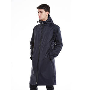 Veste de pluie pour <span class=keywords><strong>homme</strong></span> personnalisée en usine, en polyester enduit PU, imperméable, pour adulte, veste de pluie décontractée, manteau imperméable pour l'extérieur - Product Image 2