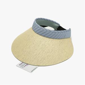 Casquette de soleil noire ajustée à design extensible, avec détails personnalisés, élégante, à grandes visières, style Tidal Current Running, pour femmes - Product Image 6