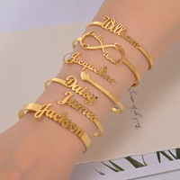 Bracelets personnalisés avec nom pour bébé, bracelet à maillons personnalisé avec nom pour femmes et hommes